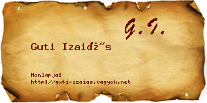 Guti Izaiás névjegykártya